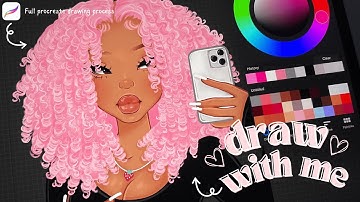 draw with me | my full procreate drawing process on ipad pro ♡🍓