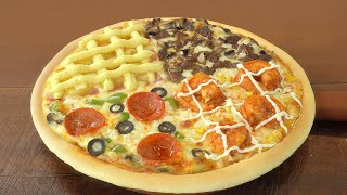 Best 4 Flavor Pizza Recipe :: Bulgogi, Shrimp, Hawaiian, Pepperoni Pizza :: Sweet Potato Mousse