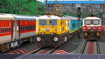 HUMSAFAR OVERTAKE RAJDHANI | BUMPY RAILROAD | RAILWORKS INDIAN TRAIN SIMULATOR GAMEPLAY | NTG GAMING