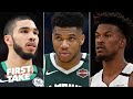 Celtics or Heat: Which team is the biggest threat to Giannis and the Bucks in the East? | First Take