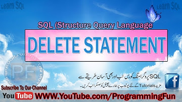 SQL Tutorials  in Urdu Hindi  How To Use Delete Statement in SQL in Urdu Hindi