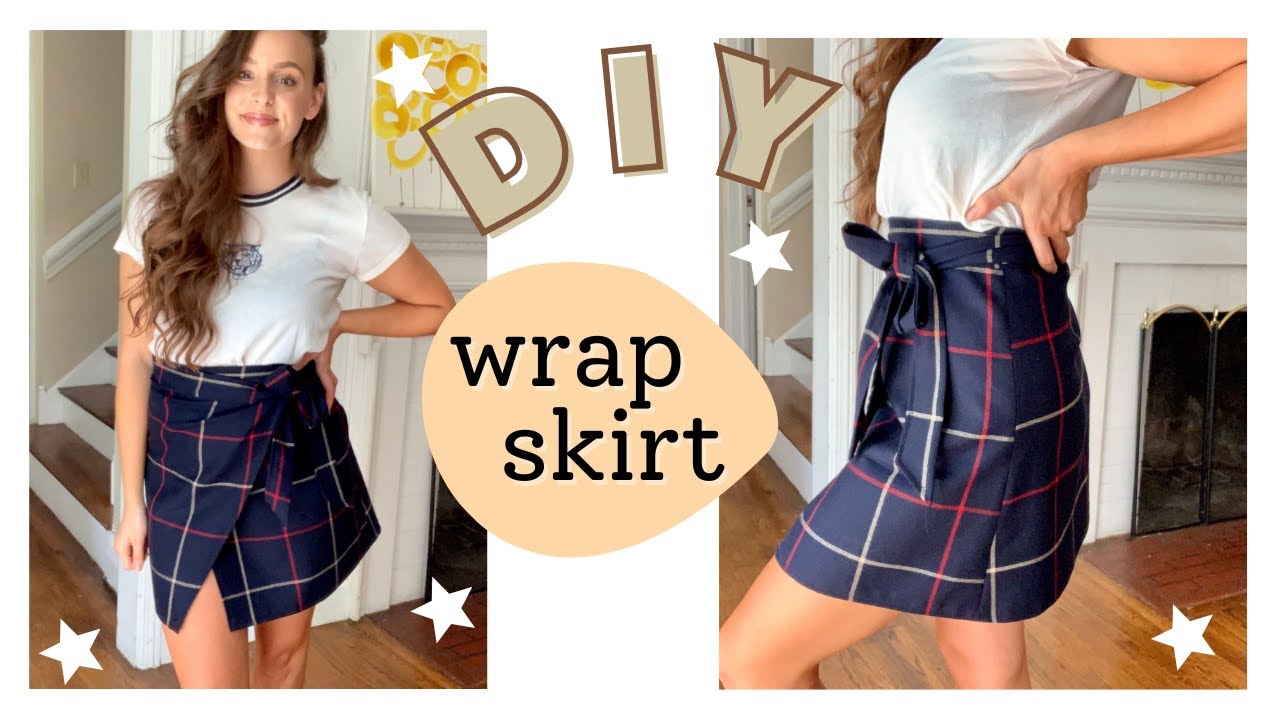 HOW TO MAKE A WRAP SKIRT (from scratch!) - YouTube