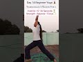 Day 14 Beginner Yoga 🧘‍♀️🌿Virabhadrasana I (Warrior Pose) Hold with deep breathing.