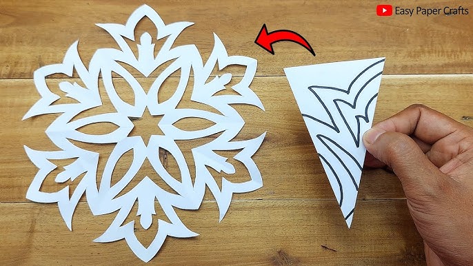 Paper Snowflake Tutorial/ DIY Paper Cutting Art/ DIY/ Paper Crafts For  School / Kids Craft Ideas 