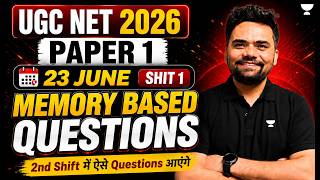 UGC NET Paper 1 Analysis Today | 23 June Shift 1 Memory Based Questions | UGC NET June 2026 screenshot 2