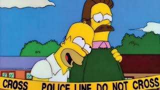 Homer Makes Flanders Believe His Family Is Dead