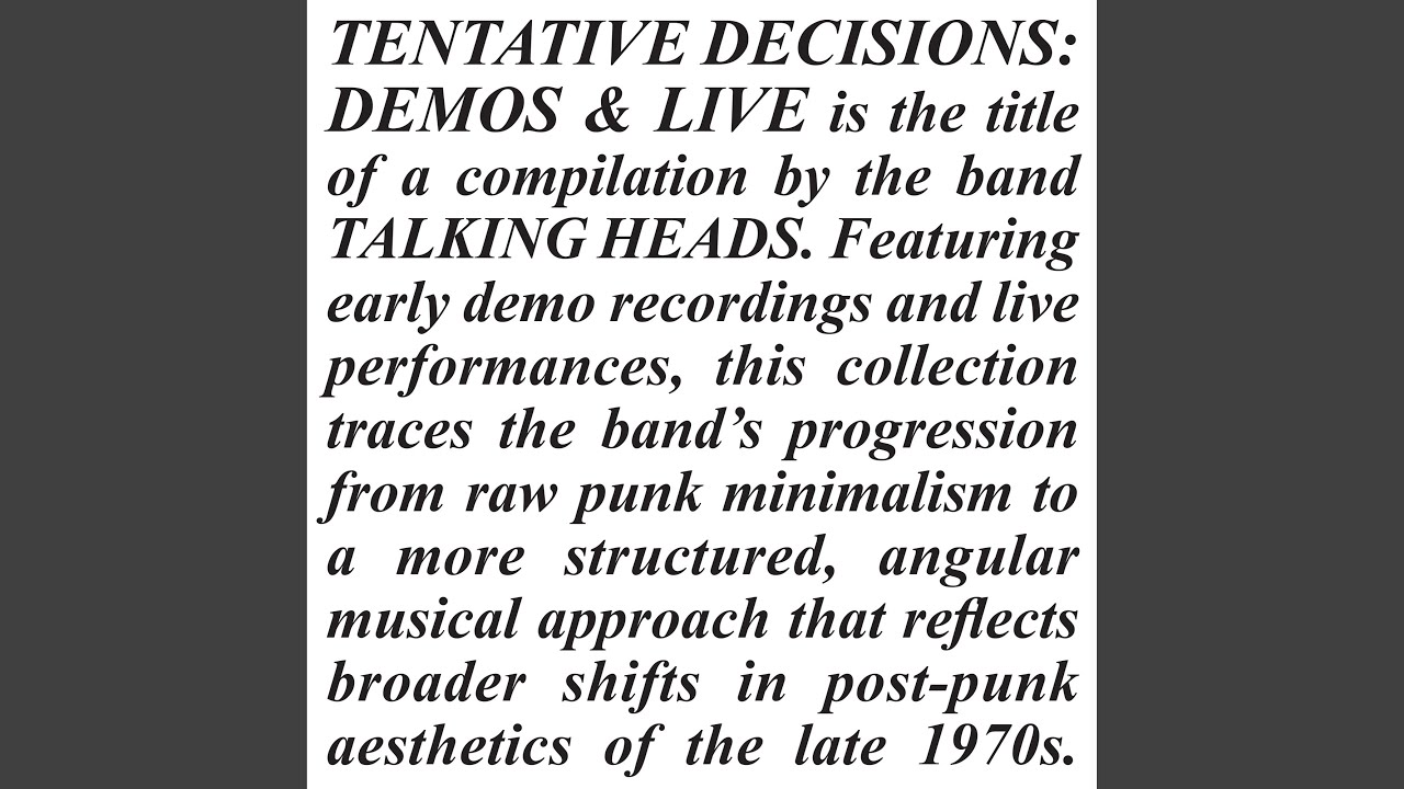 The Earliest Days of Talking Heads Are a Revelation » PopMatters