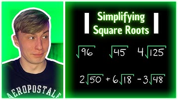 How To Simplify Square Roots || Algebra 1