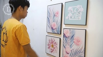 Cách Treo Tranh Canvas Bằng Đinh Nhựa - ThuyDuong Decor