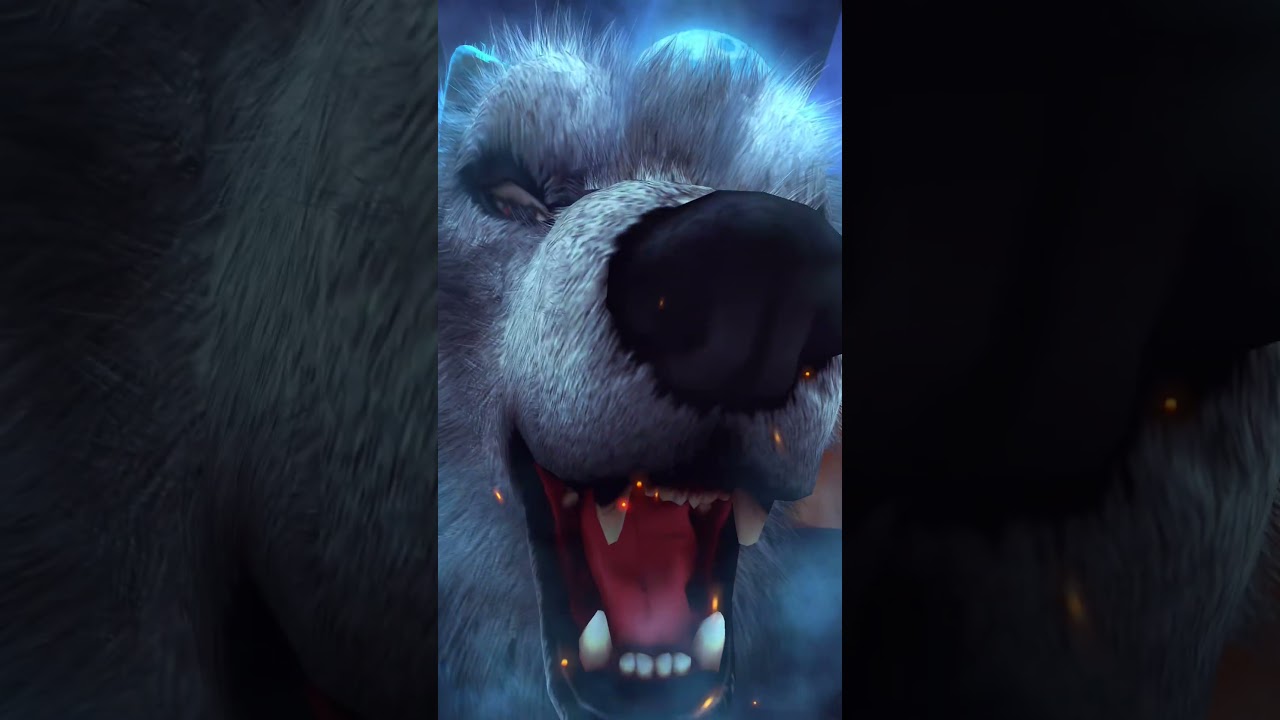 A fox crying in the garden at night 