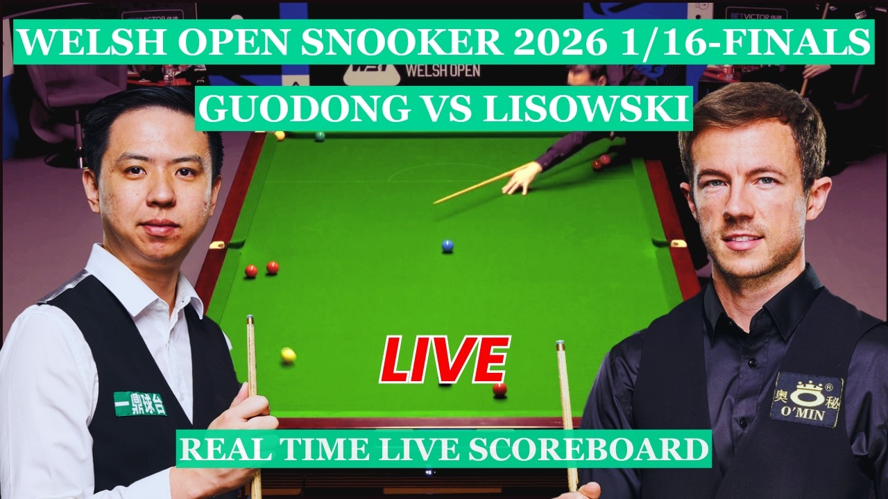 Xiao Guodong vs Jack Lisowski Live Scores | Welsh Open Snooker 2026 1/16-Finals