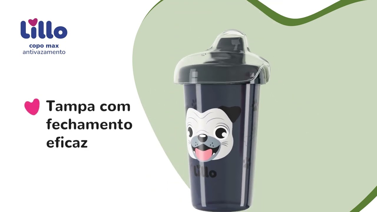Copo Infantil de Transição Copo de Treinamento Antivazamento Lillo 320ml