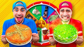 تحدي الكنافة بعجلة الحظ الغامضة بين سيد و الجني - Mystery Wheel Of Kunafa Challenge