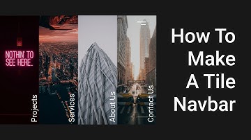 Tile Navigation - How to make navbar for web page with HTML CSS and JS in 2021