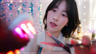 ASMR 행복하게 잠이 오는 미용실 : ) 💜🌙 ( 커트, 브러쉬, 두피 마사지, 갈바닉, 샴푸 ) Sleep inducing Dreamy Hair Salon RP