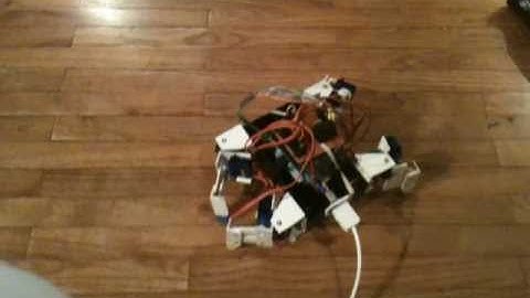 Quadruped robot, arduino walker (controlled with wii nunchuk) 2