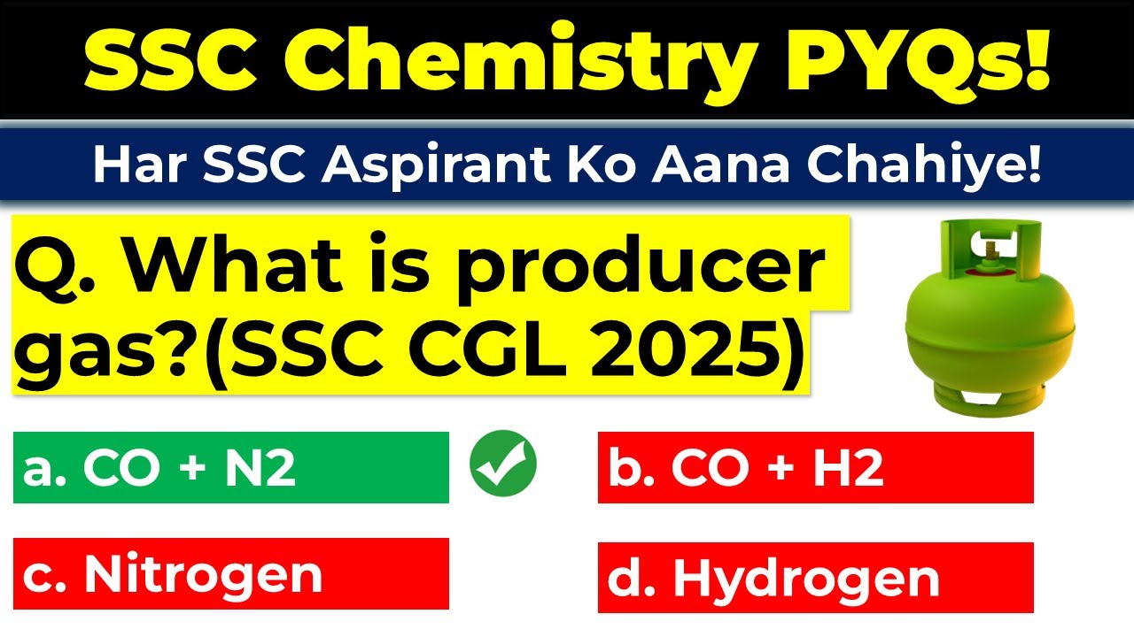 SSC Chemistry MCQs | Most Aspirants Will Fail | High-Frequency PYQs