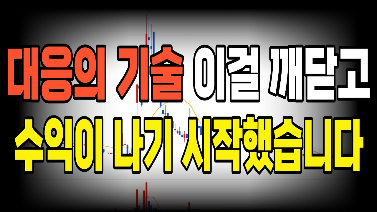 아무도 알려주지 않았던 '대응의 기술' 이것을 깨닫고 꾸준히 수익이 나기 시작했습니다(모르면 평생 당합니다)