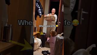 She Is Too Happy For A Pizza Party