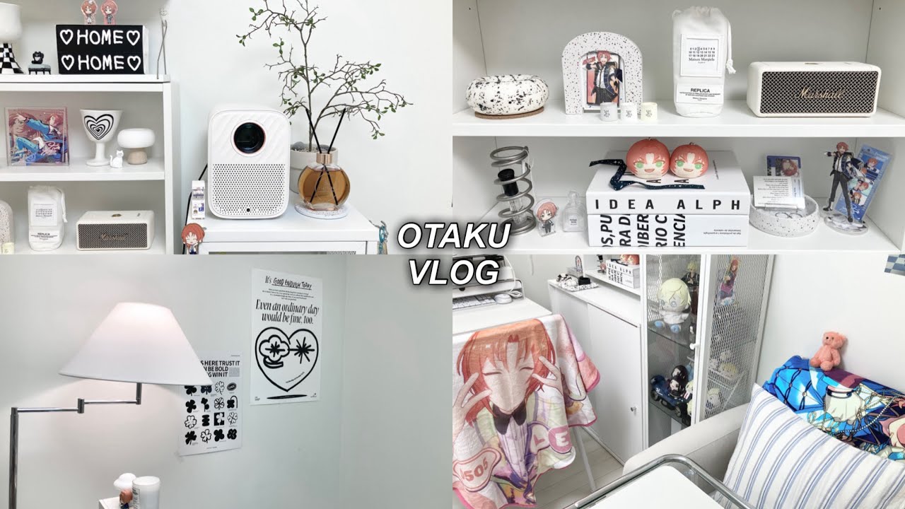 𝙑𝙇𝙊𝙂 | 오타쿠 브이로그 · 오타쿠의 방 꾸미기는 계속 된다...☆ · 택배깡 · 방꾸 · 굿즈존 · 덕질존 · 메루카리 굿즈깡 · 앙스타 가챠 · 화이트 인테리어 · 벽꾸