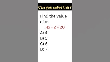 Find value of x #challenge  #math #shorts #mcqs
