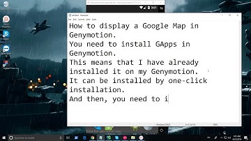 How to display google map on GenyMotion