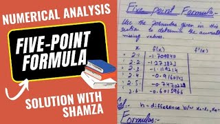 Five point differentiation formula | Numerical differentiation integration | 5-point formula #viral