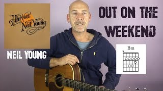 Video thumbnail of "Neil Young - Out on the weekend - Guitar lesson by Joe Murphy"