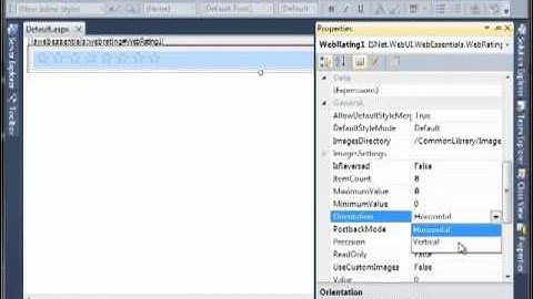 Configure WebRating Flexible Orientation, Direction and Number of item