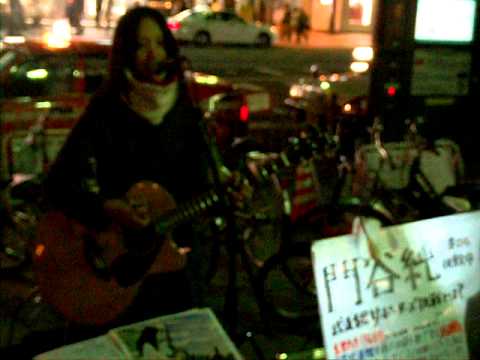 門谷純　上野路上ライブ　２０１１年クリマス・イブ