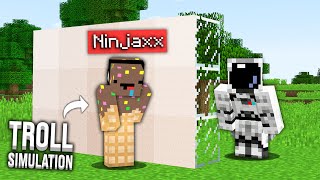 J'ai TROLLÉ Ninjaxx avec un mod de "SIMULATION Minecraft"...