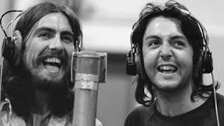 Video thumbnail of "Paul mccartney And George Harrison Sings Here comes the sun without music only singing"