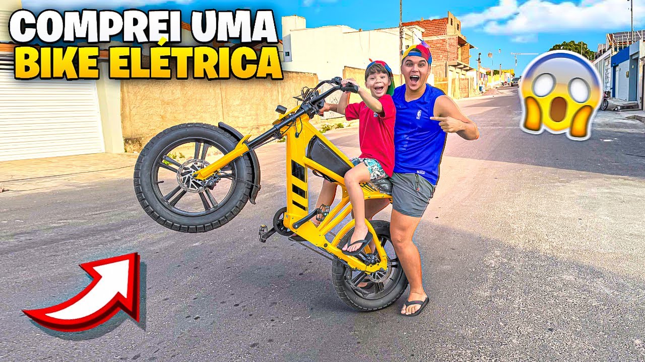 COMPREI UMA BIKE ELÉTRICA 🤩 *era meu sonho