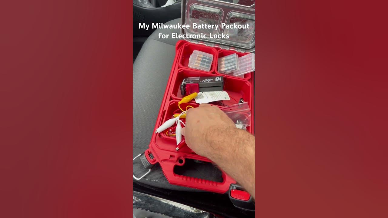 My Locksmith Battery Milwaukee Packout for Electronic Locks 1 of 2