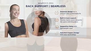 Tommie Copper Seamless Back Support Compression Comfort Bra on QVC