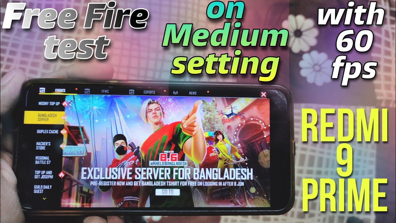 Redmi 9 prime Free Fire test on standard setting with 60 fps🔥 too much smooth 😍 | battery🔋drain test