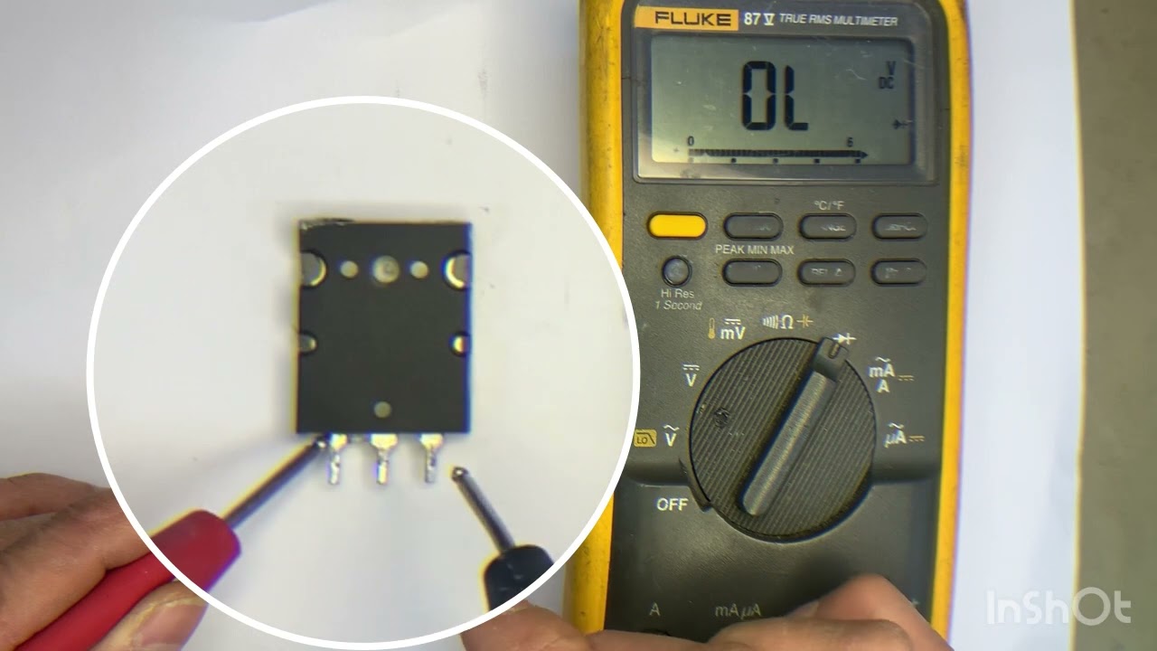 How To Test Audio Power Transistor 2SA1943/TTA1943 Using Fluke 87V Digital Multimeter 