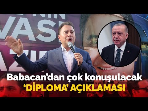 Ali Babacan'dan çok konuşulacak 'diploma' açıklaması: Erdoğan'ı dakikalarca tiye aldı