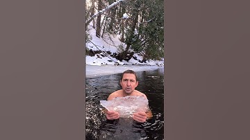 Watch out for the floating river ice while winter swimming