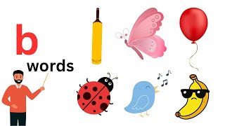 WORDS THAT START WITH Bb | 'b' Words | Initial Sounds | Phonics | LEARN LETTER Bb | English alphabet Profile