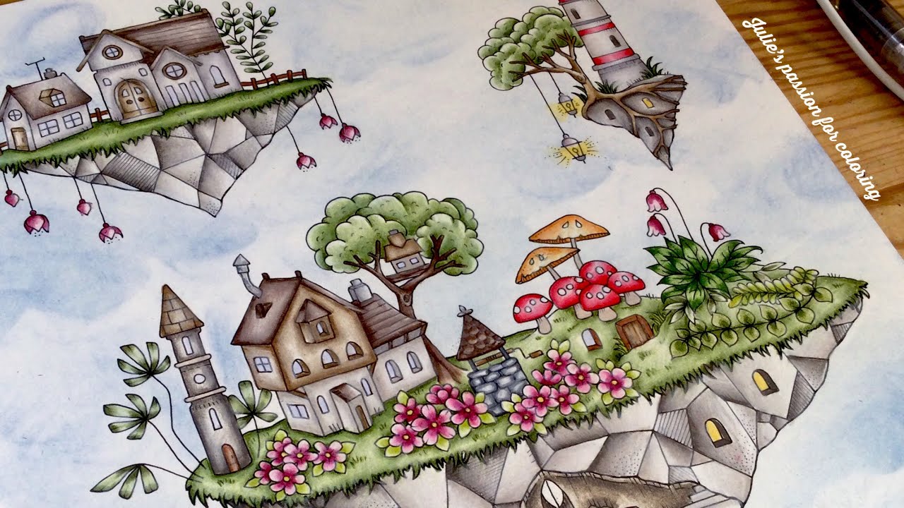 WORLDS OF WONDER by Johanna Basford prismacolor pencils PART 3