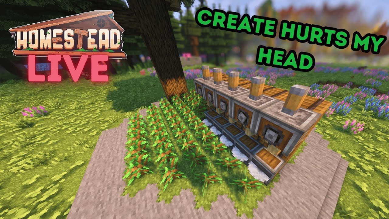 Minecraft Homested 🔴Live - Minecraft Mondays - Create's Confusing - Minecraft Homestead ...