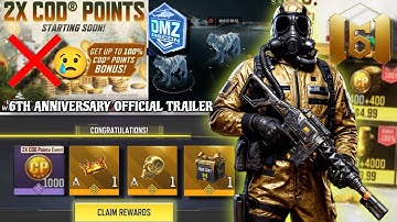 6th anniversary Season 11 First Trailer+Double  CP Event+New characters+Golden Items Leaks Codm 2025