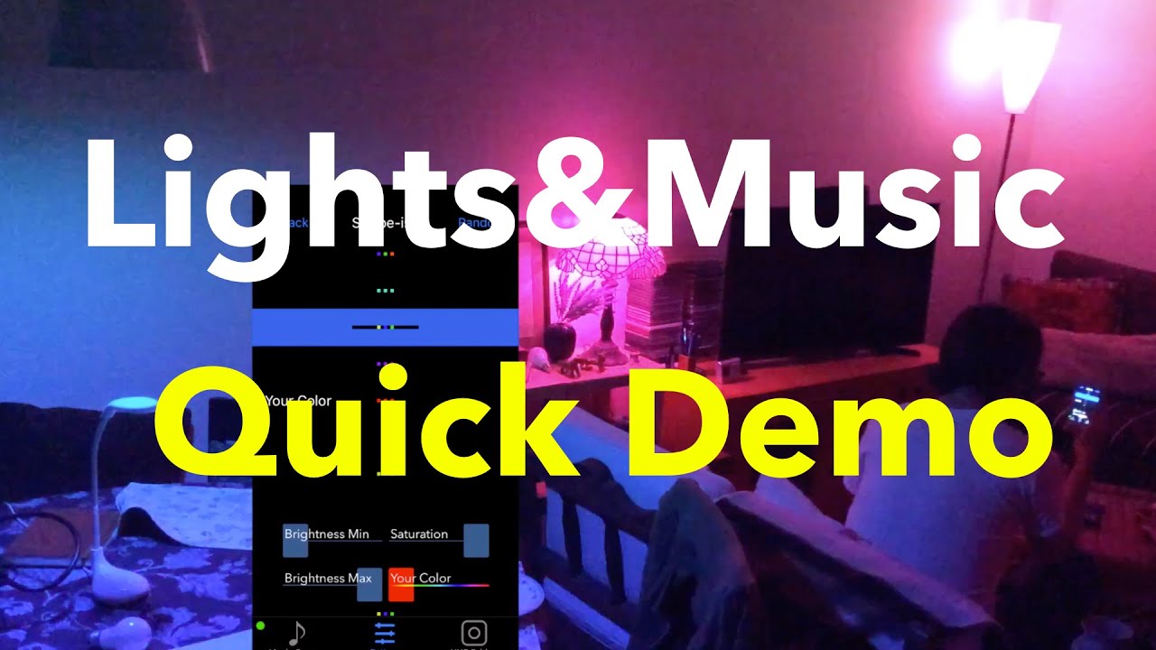 Lights & Music for HUE Lights Quick Demo (iOS) - YouTube