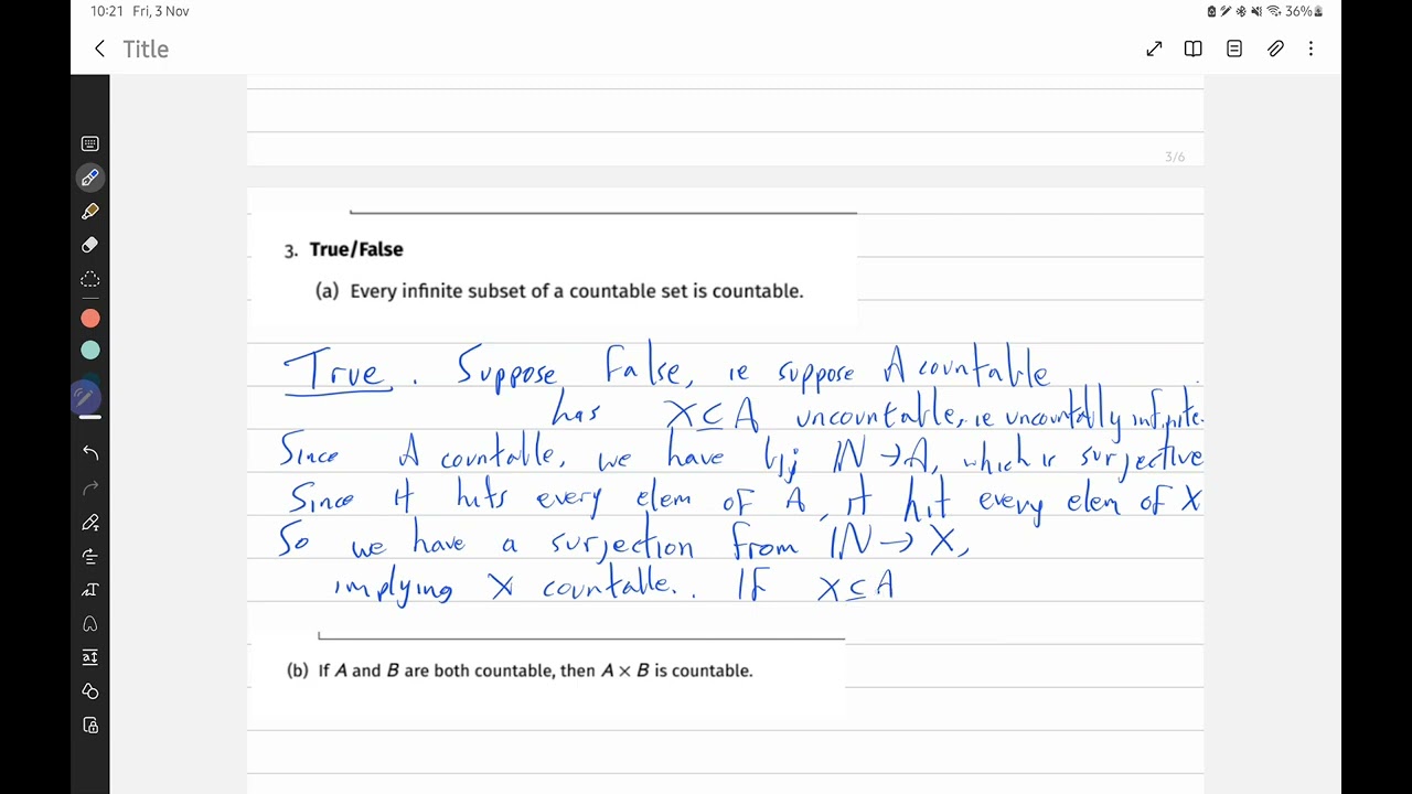 [CS 70] Fa25 Week 6 - Q1.3a Countability Walkthrough