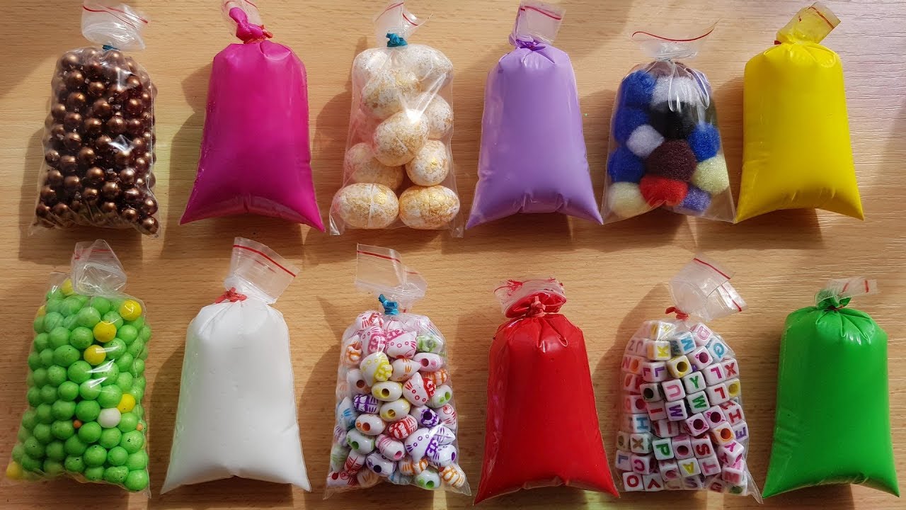 Super Crunchy Slime #2 - Making Slime with Bags