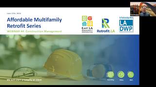 Webinar #4 - Construction Management (LADWP CAMR)