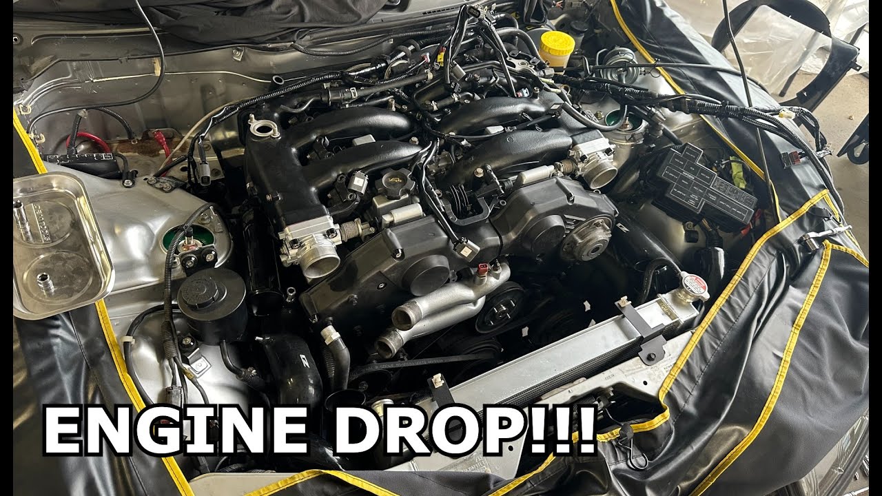 Boosting my Nissan 300ZX: Part 7 - Engine Install and Intercooler Piping Install