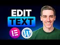 How to Edit Text in WordPress Using Elementor