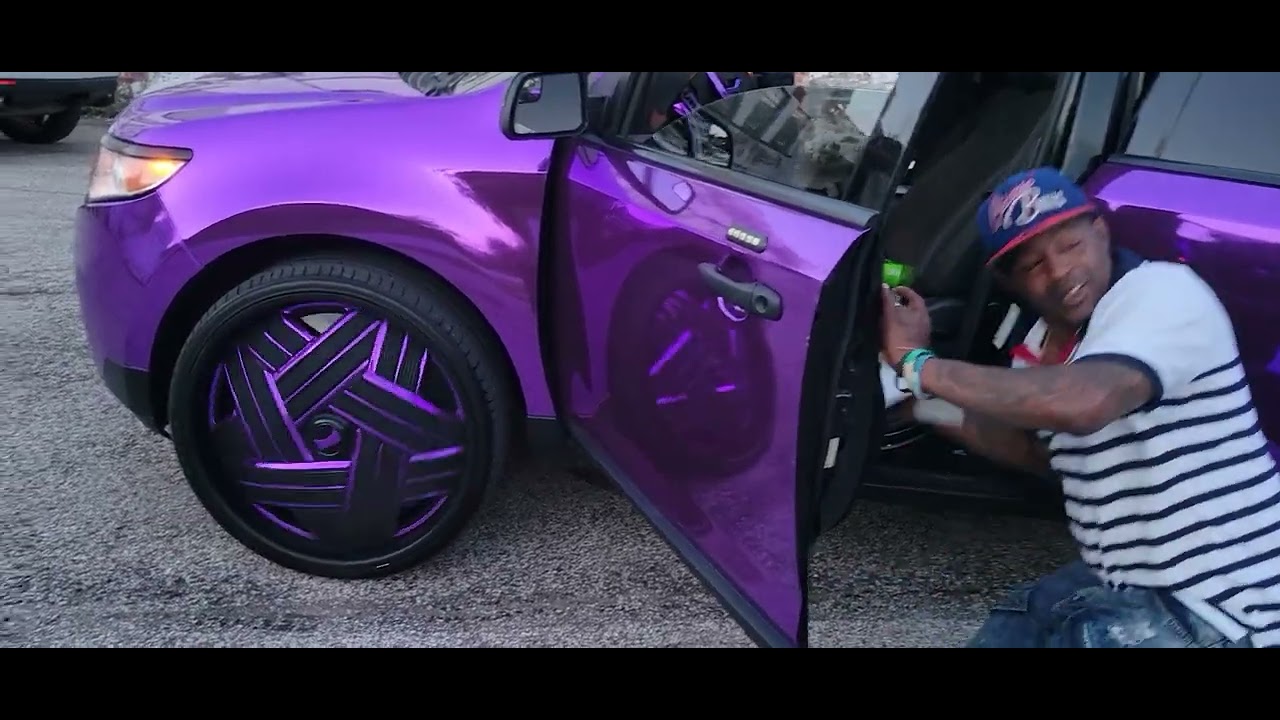 last time seeing the chrome purple wrap ford edge